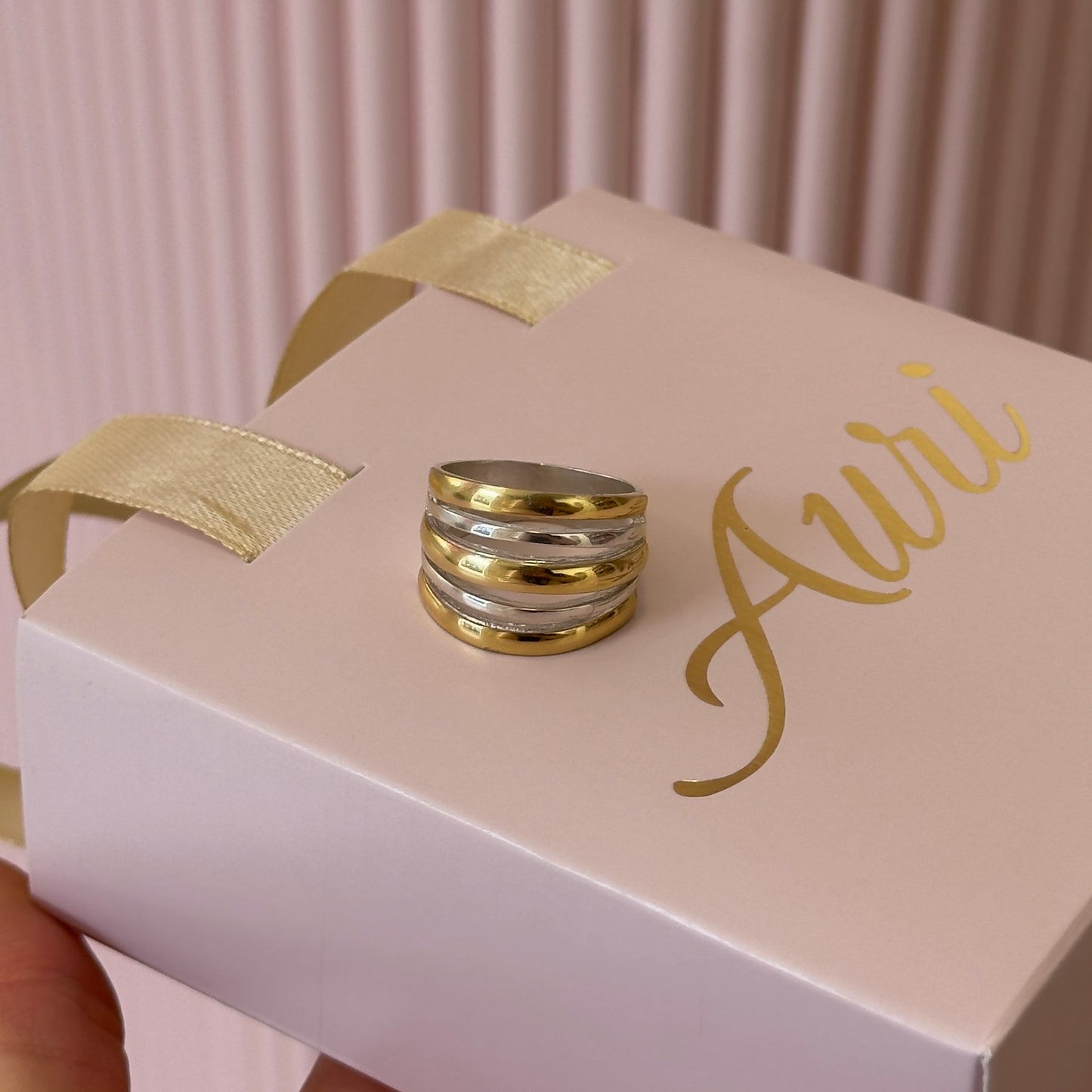 ANILLO LARA PLATA Y ORO