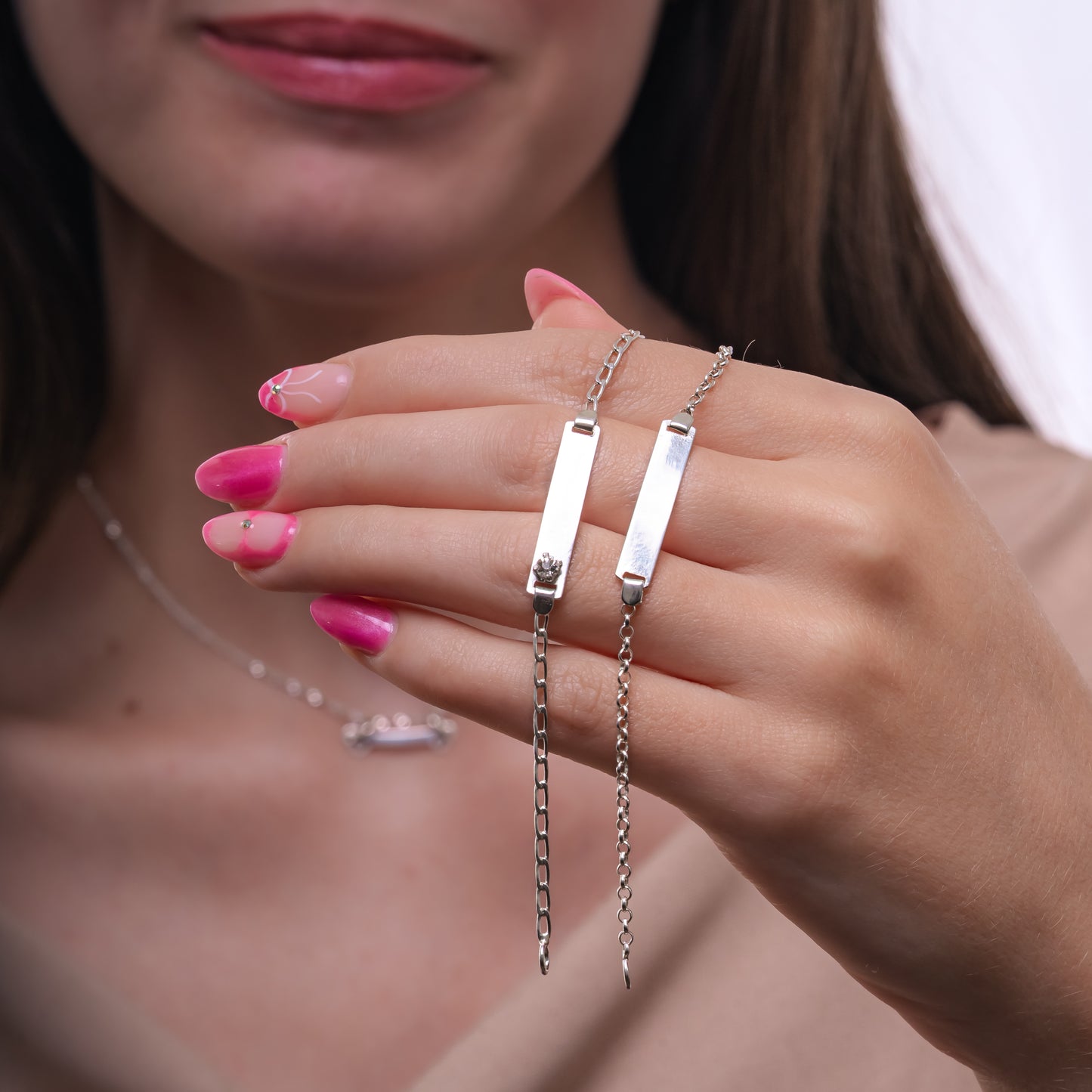 PULSERA NIÑO/A PARA GRABAR PLATA
