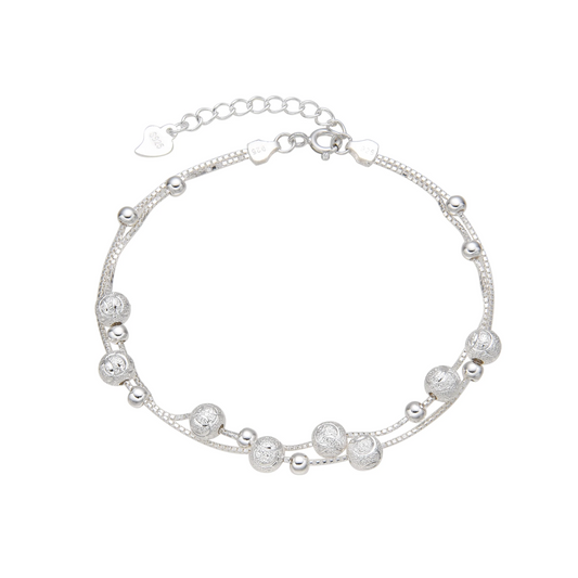 PULSERA DOBLE BOLITAS CON DISEÑO