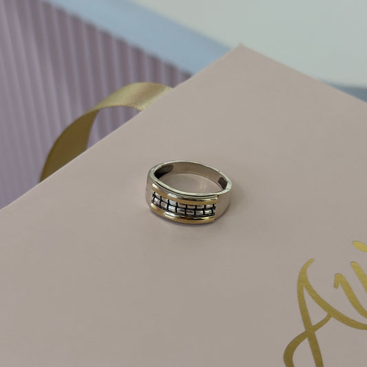ANILLO MELIÁ PLATA Y ORO