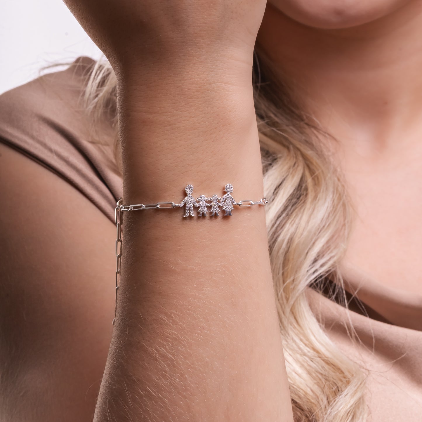 PULSERA FAMILIA PLATA