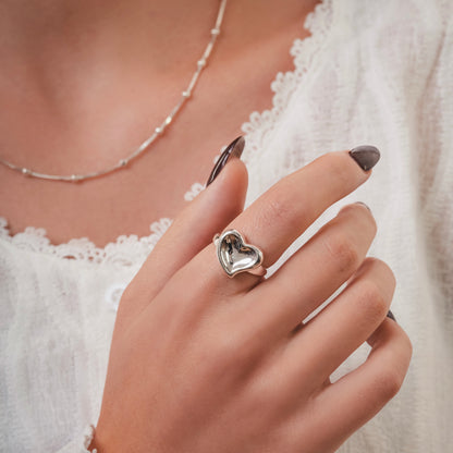 ANILLO CORAZÓN LISO