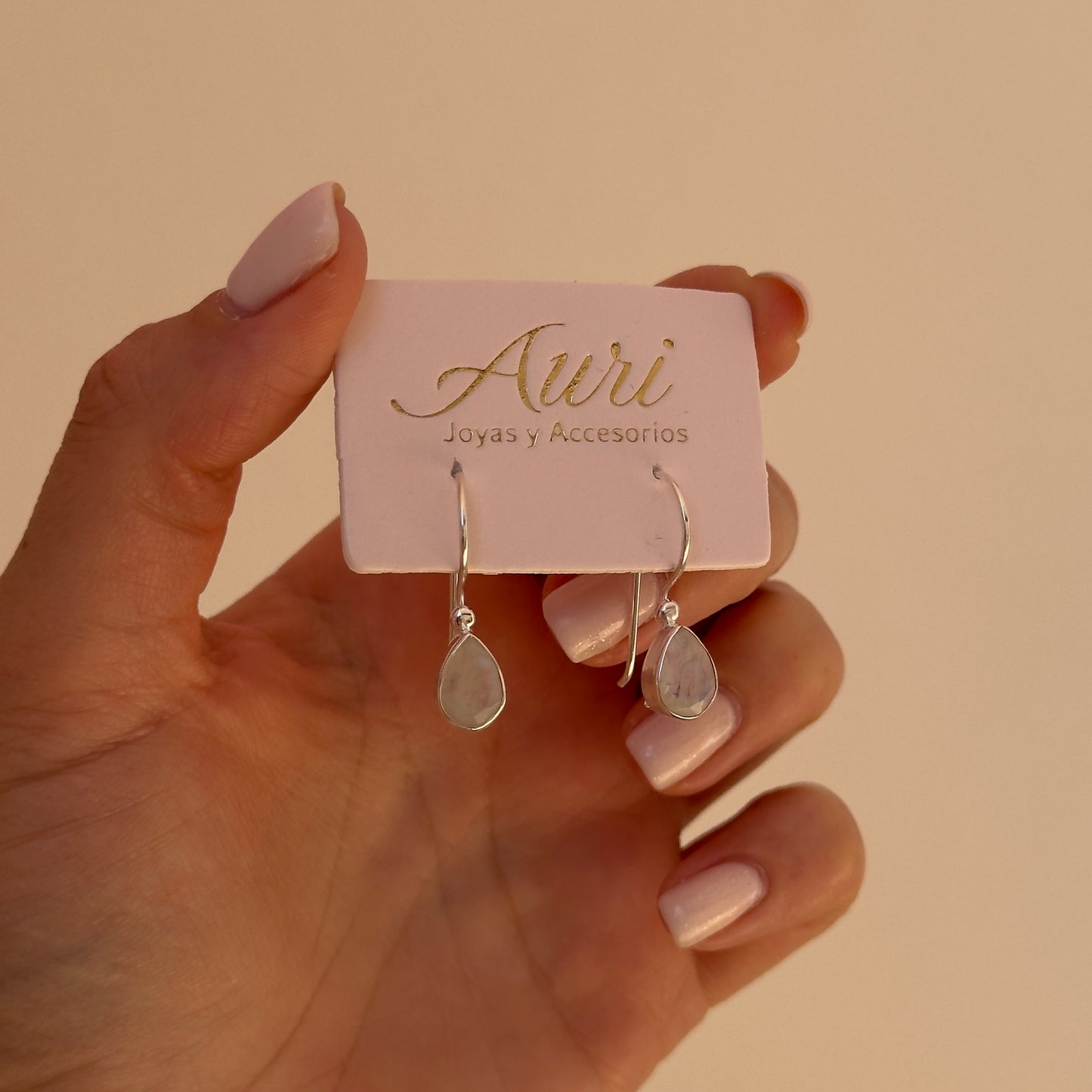 PENDIENTES PIEDRA LUNAR