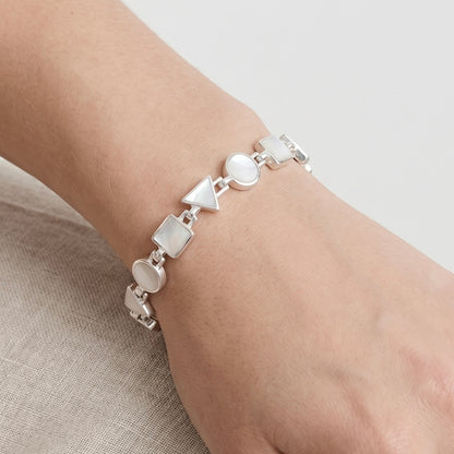PULSERA NÁCAR SAHA PLATA