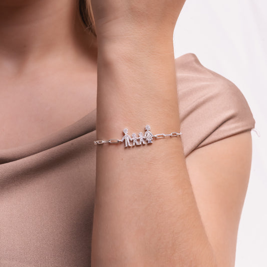 PULSERA FAMILIA PLATA