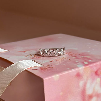 ANILLO ESPIGA DE LUZ PLATA