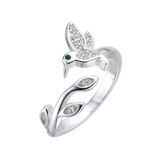 ANILLO COLIBRÍ Y ESPIGA