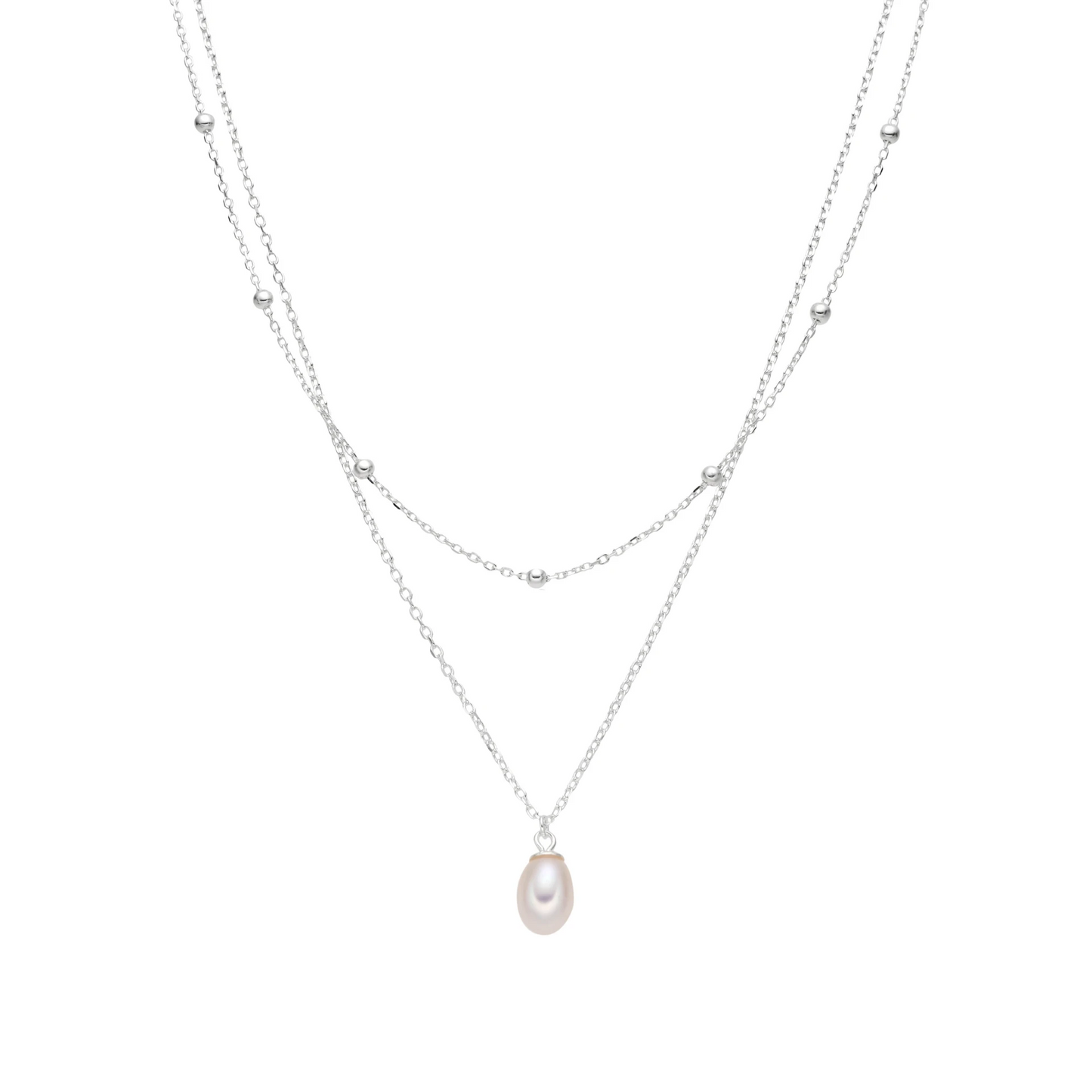 CADENA BOLITAS Y PERLA DE RIO