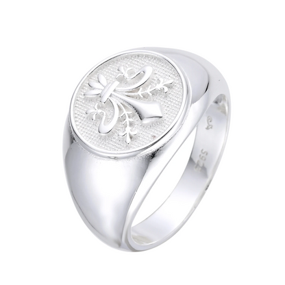 ANILLO FLOR DE LIS PLATA